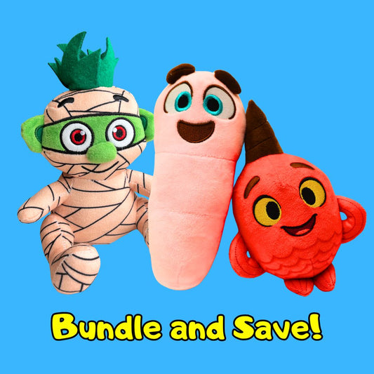 Mummy, Herman and Finny 3 Plush Bundle